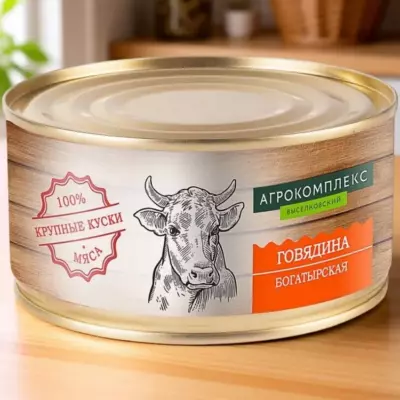 Говядина тушеная Богатырская 325гр